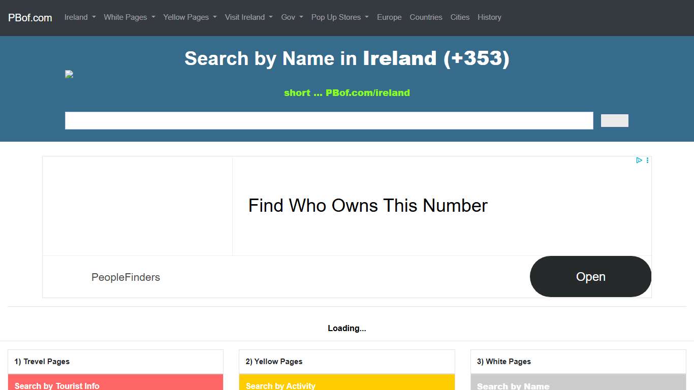 Phone Book of Ireland.com +353 - White Pages Directory